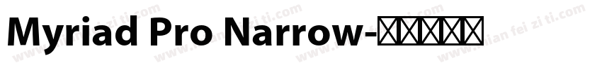 Myriad Pro Narrow字体转换